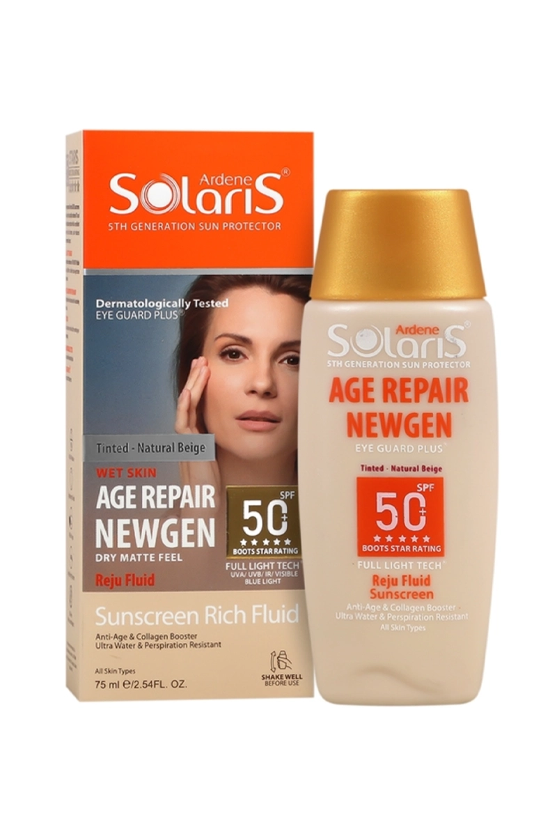 کرم ضد آفتاب ضد چروک آردن سولاریس SPF50 (بژ طبیعی)