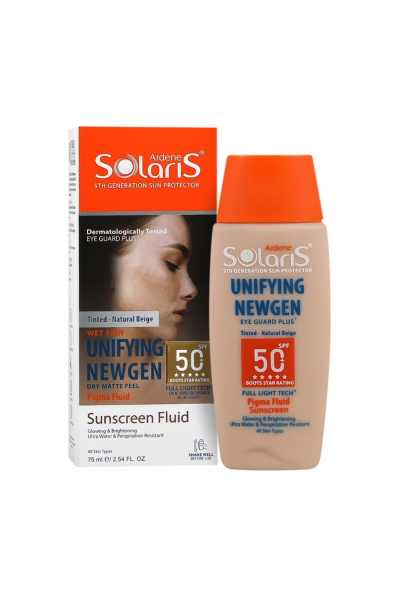 فلوئید ضد آفتاب یونی فایینگ نیوژن spf50 آردن سولاریس - بژ طبیعی