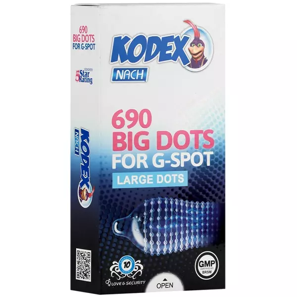 کاندوم خاردار کدکس (مدل 690 Big Dots) - 10 عددی