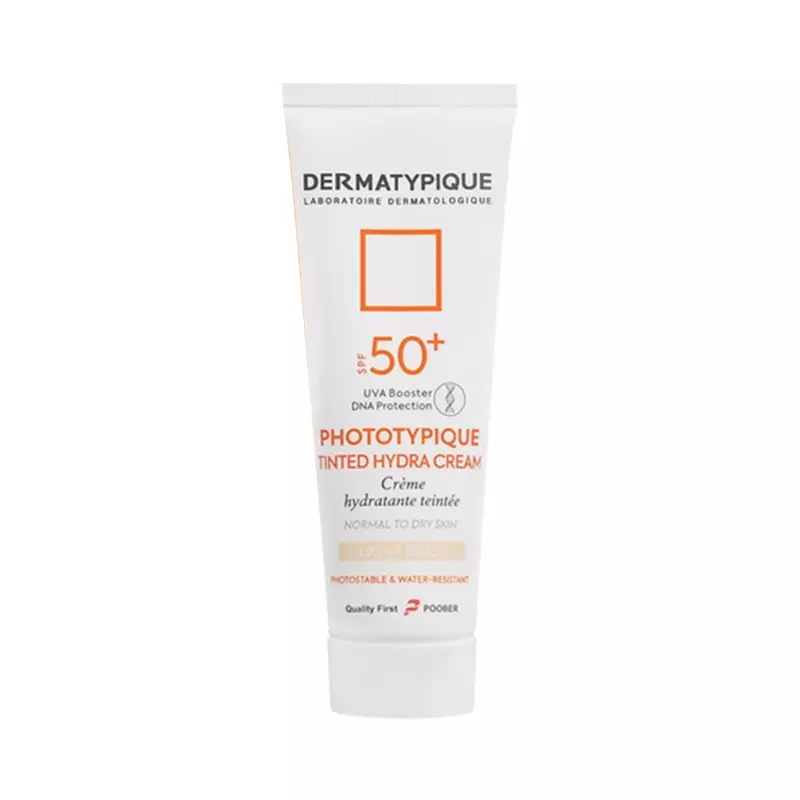 کرم ضد آفتاب آبرسان و ضدپیری درماتیپیک SPF50 (پوست خشک - بژ روشن)