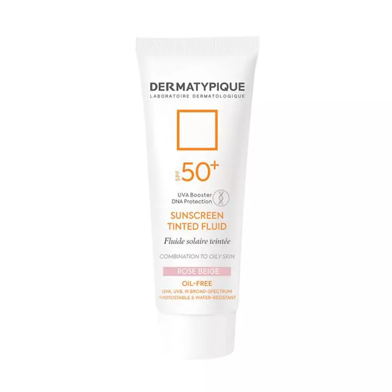 ضد آفتاب رنگی فلوئید درماتیپیک SPF50 (پوست چرب - رز بژ)