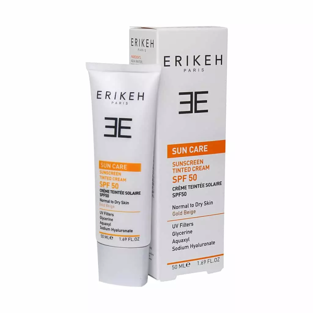 کرم ضد آفتاب اریکه پوست خشک و نرمال (بژ طلایی)