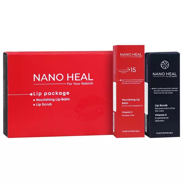 پک مراقبت از لب نانو هیل (بالم SPF15 + اسکراب)