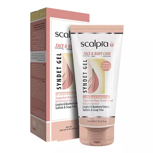 ژل شوینده روشن کننده صورت و بدن اسکالپیا (200 میل)