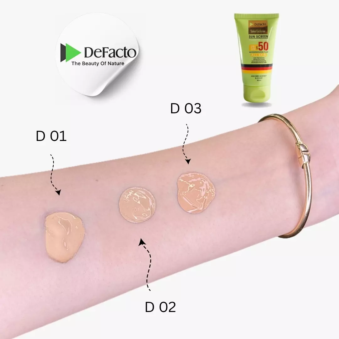 کرم ضد آفتاب رنگی دیفکتو SPF 50 مناسب انواع پوست (در ۳ رنگ)