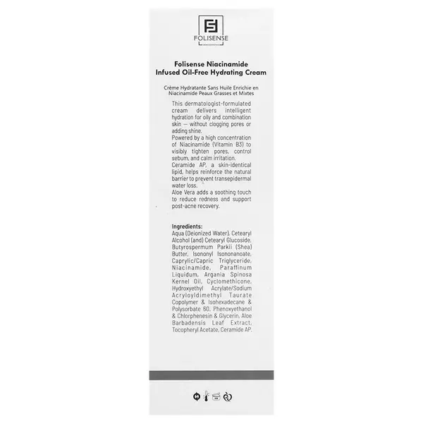 کرم آبرسان پوست حاوی نیاسینامید فولیسنس 40 میلی لیتر