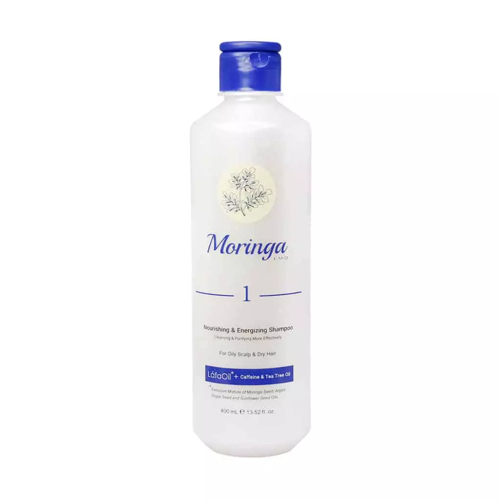 شامپو انرژی بخش مورینگا 1 مناسب کف سر چرب و موی خشک 400 میلی لیتر