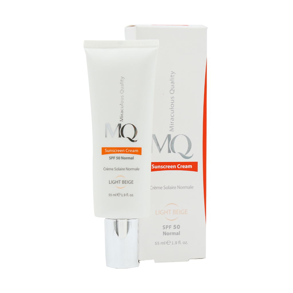 ضد آفتاب پوست نرمال SPF50 ام کیو - رنگی و بی رنگ