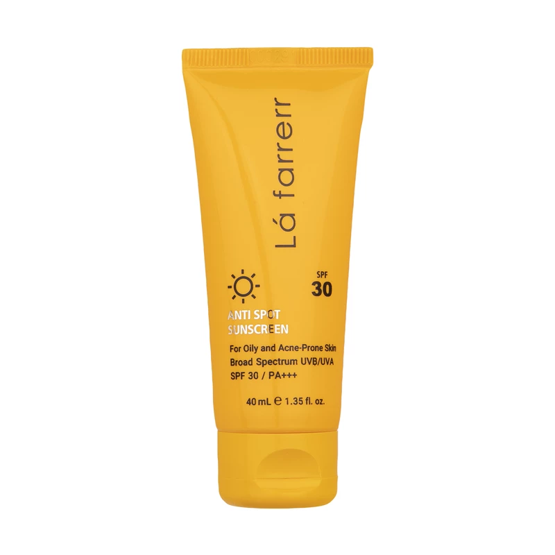 کرم ضد آفتاب بی رنگ پوست چرب و مستعد آکنه لافارر SPF30 (ضد لک)