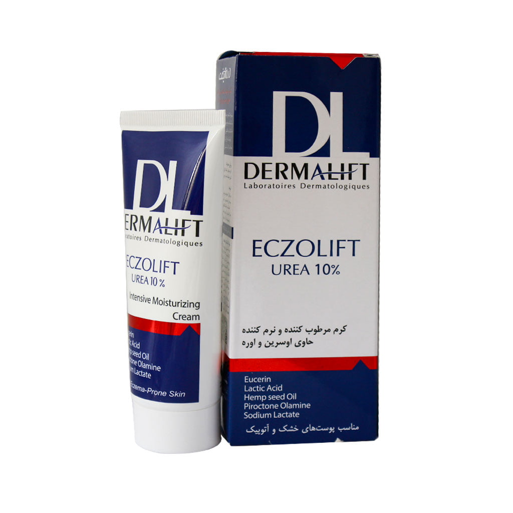 کرم مرطوب کننده اوره و اوسرین 10 درصد درمالیفت مدل Eczolift