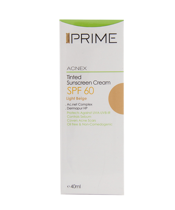کرم ضد آفتاب رنگی پریم SPF 60 رنگ بژ روشن