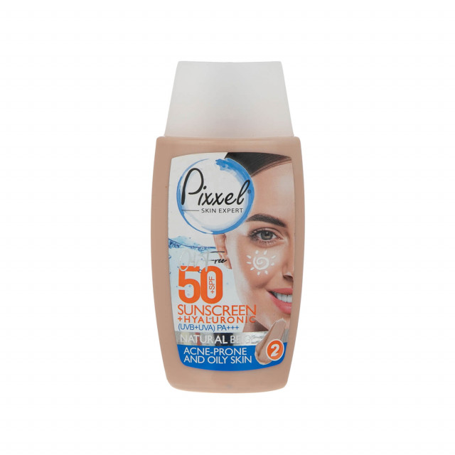 کرم ضد آفتاب پیکسل SPF 50 مناسب پوست های چرب، جوش دار و مختلط شماره 2 - بژ طبیعی