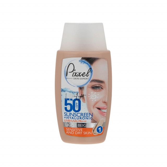 کرم ضد آفتاب پیکسل SPF 50 مناسب پوست های خشک تا نرمال و حساس شماره 1 - بژ روشن