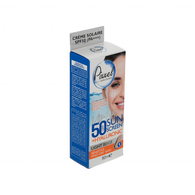 کرم ضد آفتاب پیکسل SPF 50 مناسب پوست های خشک تا نرمال و حساس شماره 1 - بژ روشن