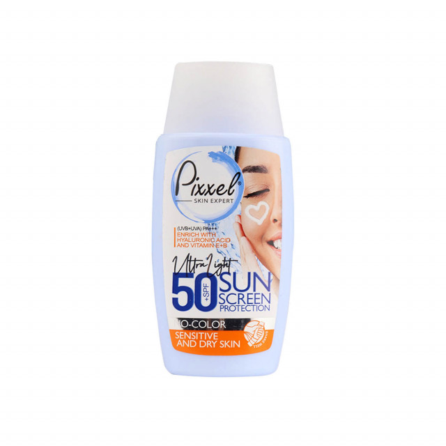 کرم ضد آفتاب پیکسل SPF 50 مناسب پوست های خشک تا نرمال و حساس - بی رنگ