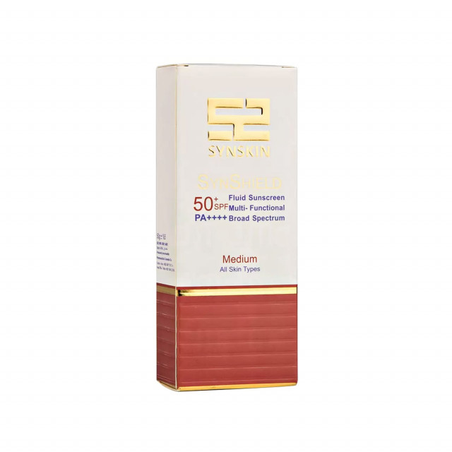 فلوئید ضد آفتاب SPF 50 ساین اسکین مدل ساین شیلد - رنگ مدیوم