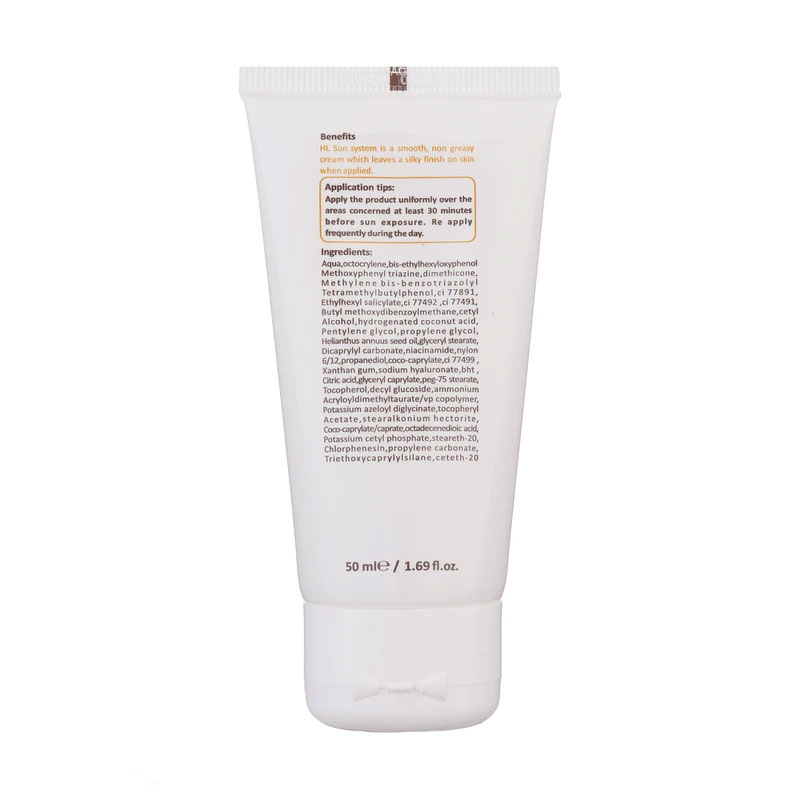 کرم ضد آفتاب رنگی اچ ال با پوشش طبیعی SPF50