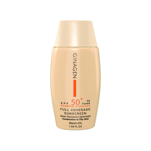 کرم ضد آفتاب SPF 50 ژیناژن شماره 03 مناسب پوست چرب و مختلط
