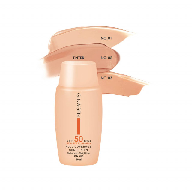 کرم ضد آفتاب SPF 50 ژیناژن شماره 02 مناسب پوست چرب و مختلط