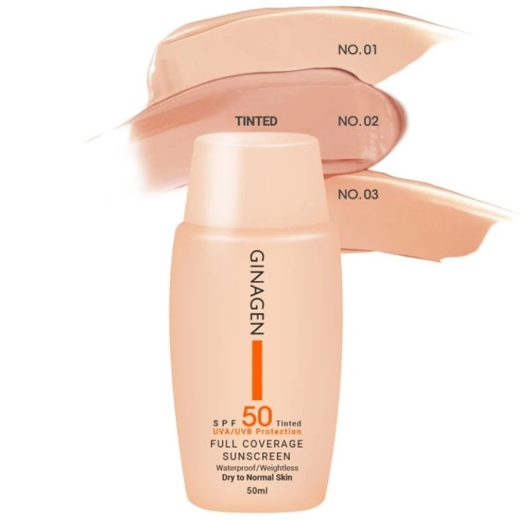 کرم ضد آفتاب SPF 50 ژیناژن شماره 01 مناسب پوست خشک و نرمال