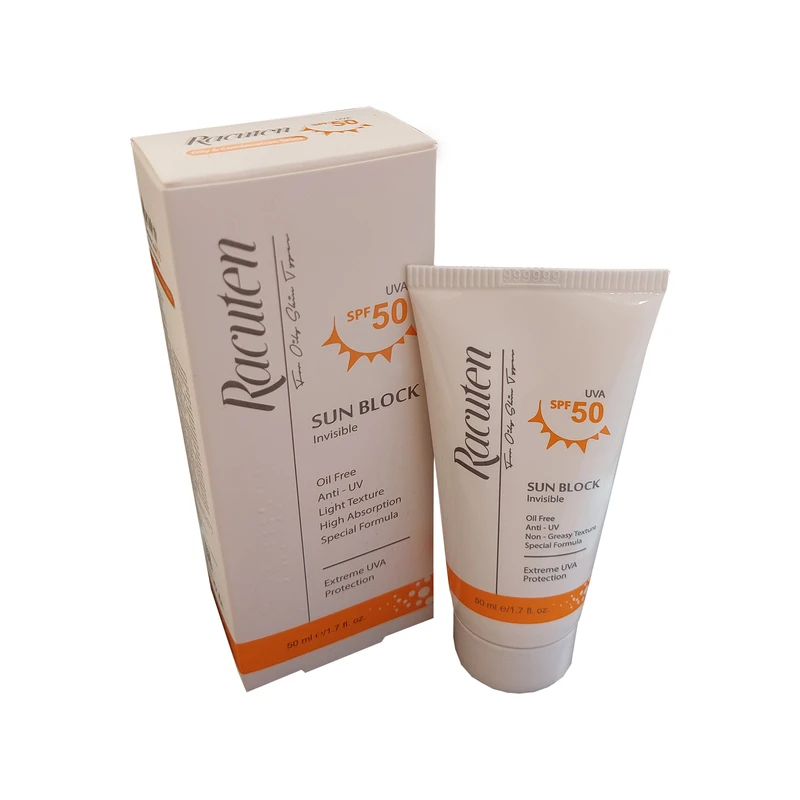 کرم ضد آفتاب بی رنگ پوست چرب و مختلط راکوتن SPF50 (کنترل چربی)