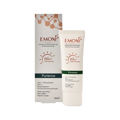 ضد آفتاب بدون رنگ امونی Purience SPF50: محافظت و کنترل چربی پوست چرب و مستعد آکنه