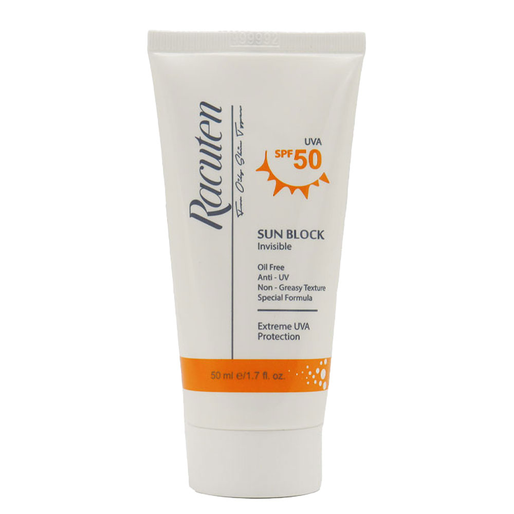کرم ضد آفتاب بی رنگ پوست چرب و مختلط راکوتن SPF50 (کنترل چربی)