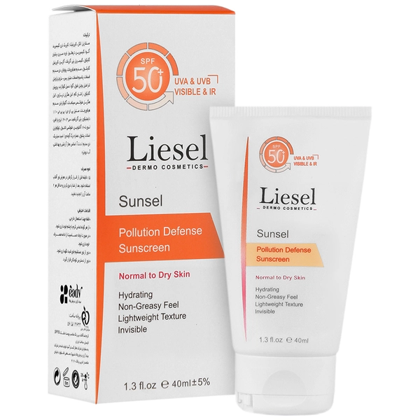 ضد آفتاب پوست خشک سانسل SPF50 لایسل | آبرسان قوی، ضد پیری، ضد آلودگی، بی رنگ