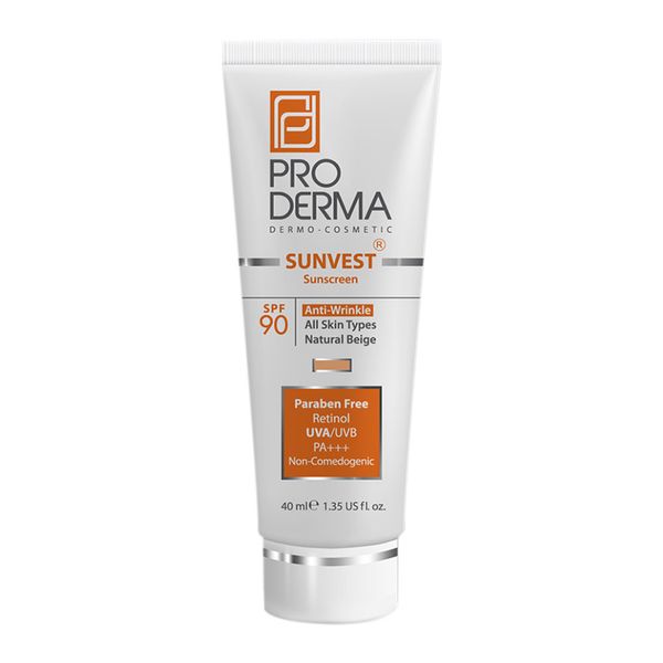 ضد آفتاب ضد چروک رنگی SPF90 پرودرما | پوشش یکنواخت، ضد پیری، محافظت کامل