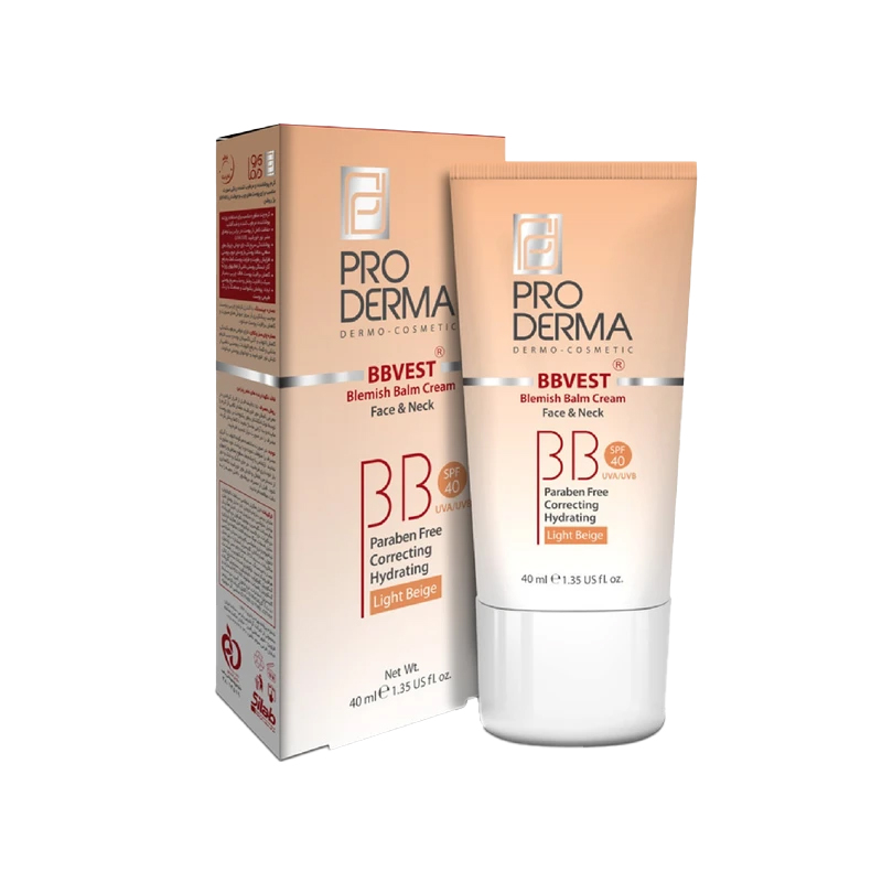 بی بی کرم SPF 40 بی بی وست پرودرما (بژ طبیعی) | پوشش یکنواخت، ضد آفتاب، مرطوب کننده، مات کننده