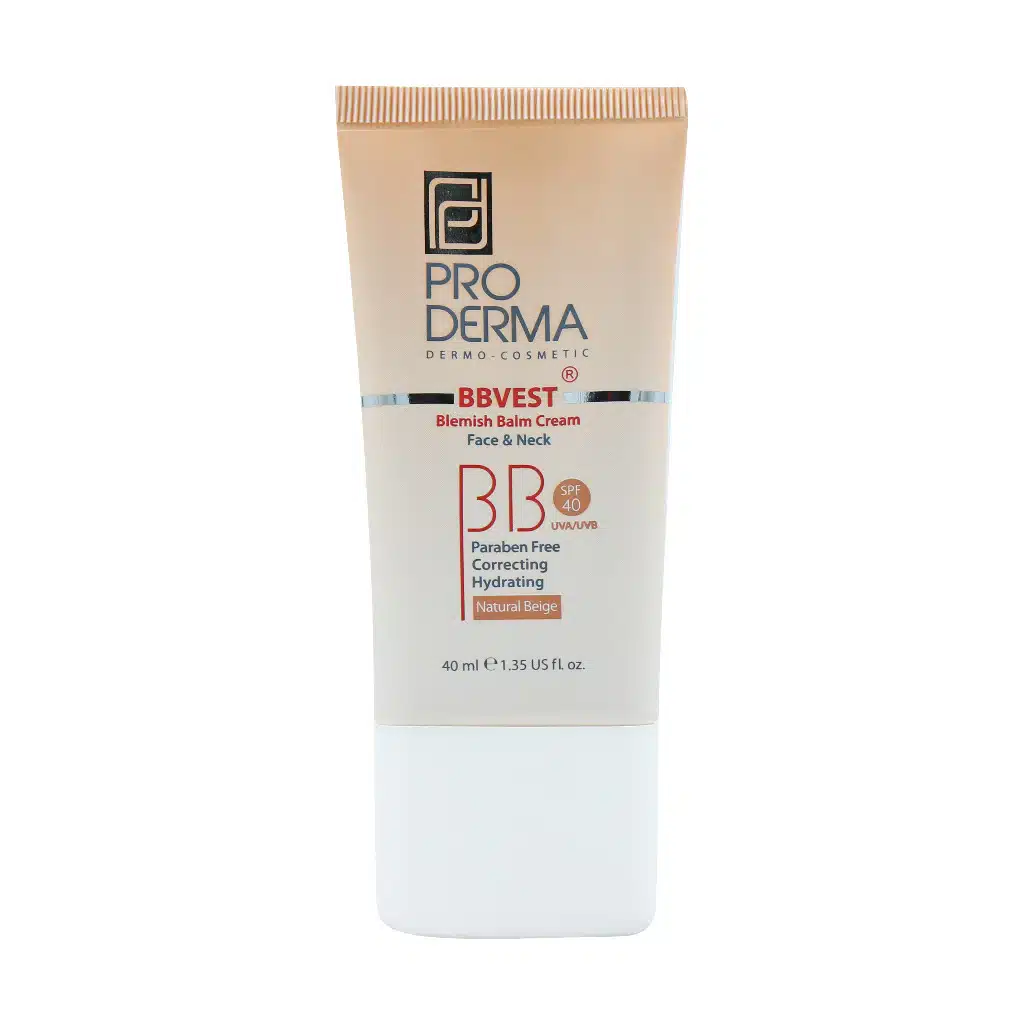 بی بی کرم SPF 40 بی بی وست پرودرما (بژ طبیعی) | پوشش یکنواخت، ضد آفتاب، مرطوب کننده، مات کننده
