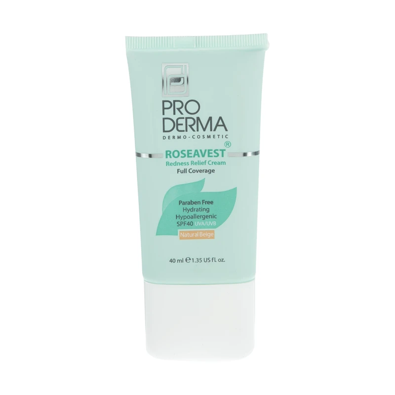 کرم پوشاننده و مرطوب کننده روزاوست پرودرما (بژ طبیعی) | ضد قرمزی، التیام بخش، SPF محافظ