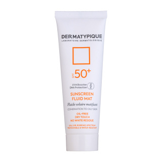 ضد آفتاب فلوئید درماتیپیک بی‌رنگ SPF+50: محافظ و کنترل‌کننده چربی پوست چرب و مختلط
