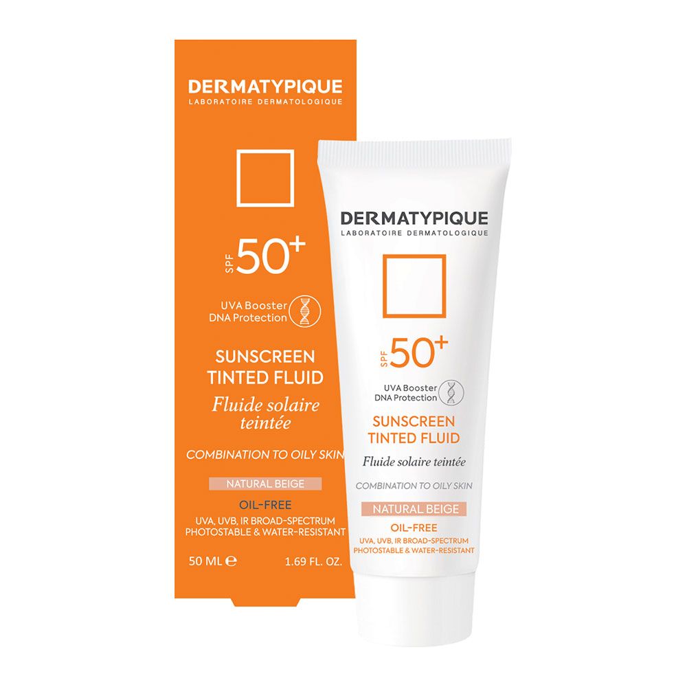 ضد آفتاب رنگی فلویید درماتیپیک SPF50 (بژ طبیعی): محافظت و پوشانندگی برای پوست چرب