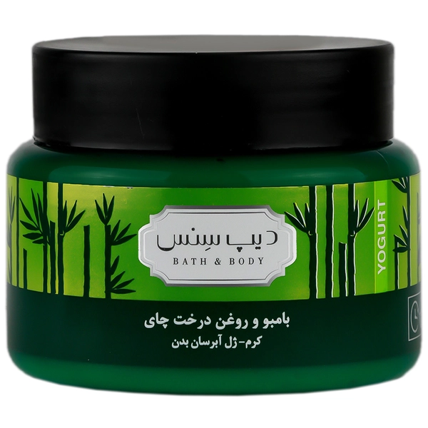 کرم ژل آبرسان بدن درخت چای و بامبو دیپ سنس: رطوبت‌رسان و کنترل‌کننده چربی برای پوست چرب