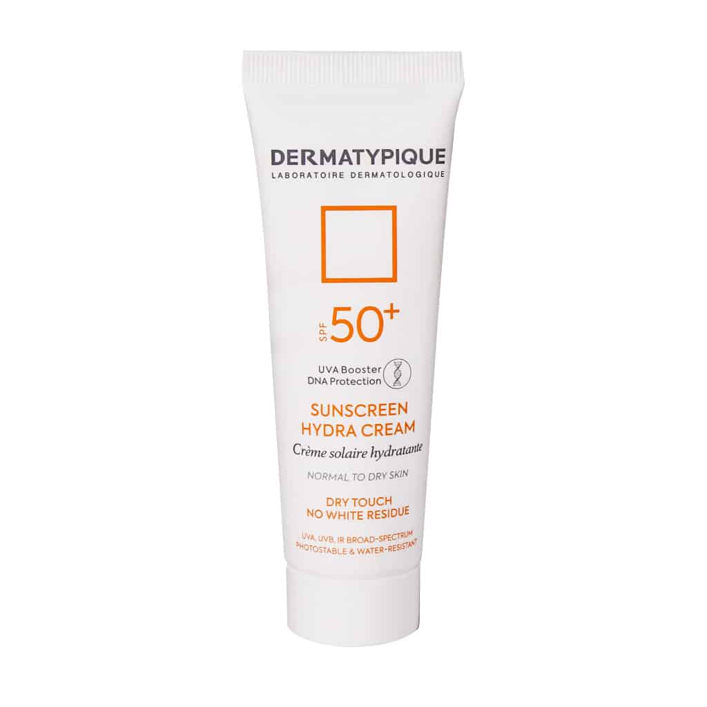 ضد آفتاب بی‌رنگ پوست خشک SPF50 درماتیپیک: محافظت قوی، آبرسان و ضد پیری