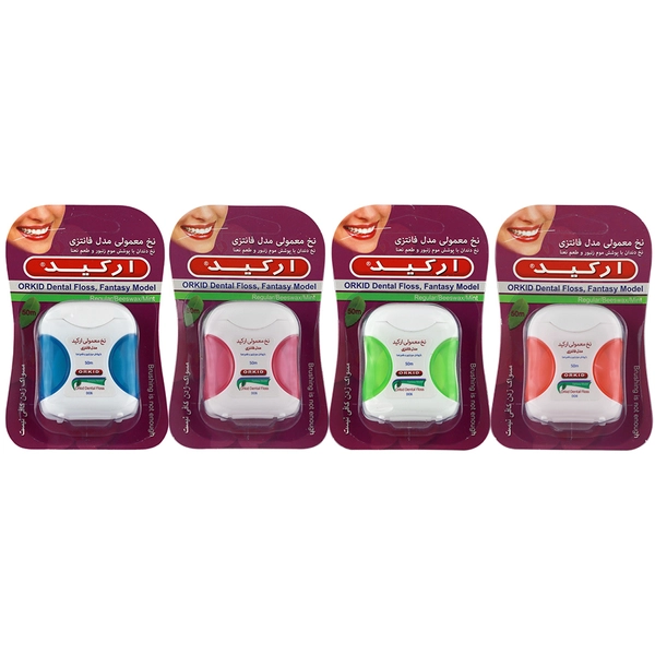 نخ دندان معمولی مدل فانتزی ارکید | پاکیزگی کامل دهان و دندان