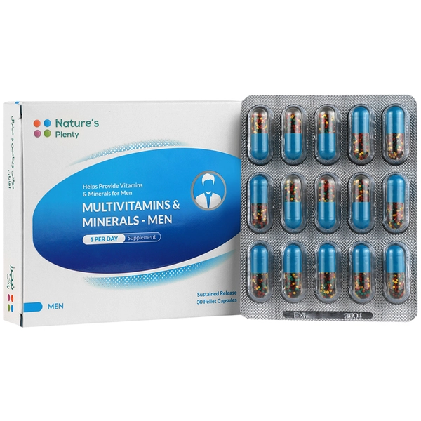 کپسول مولتی‌ویتامین و مینرال آقایان نیچرز پلنتی - 30 عددی
